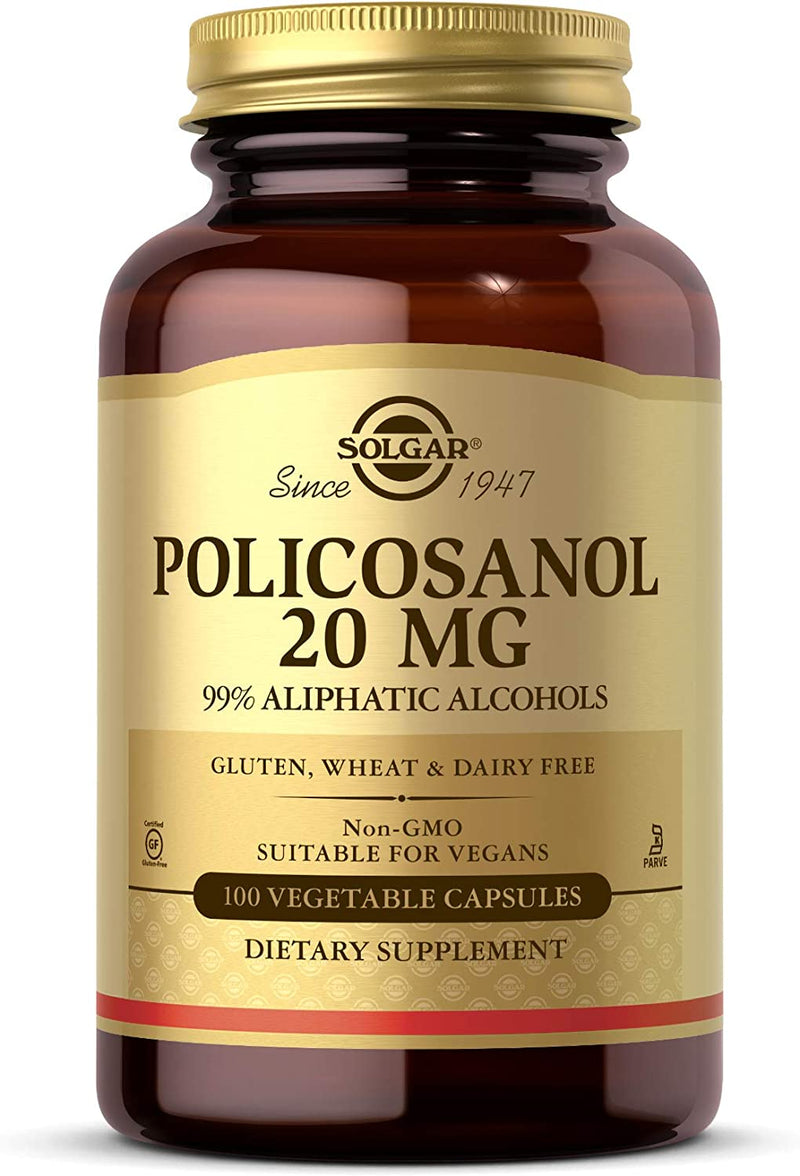 Solgar Policosanol 20 mg, 100 Vegetable Capsules