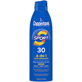 Coppertone SPORT Sunscreen Spray SPF 30, Water Resistant Sunscreen, Broad Spectrum Spray Sunscreen SPF 30, 5.5 Oz Spray