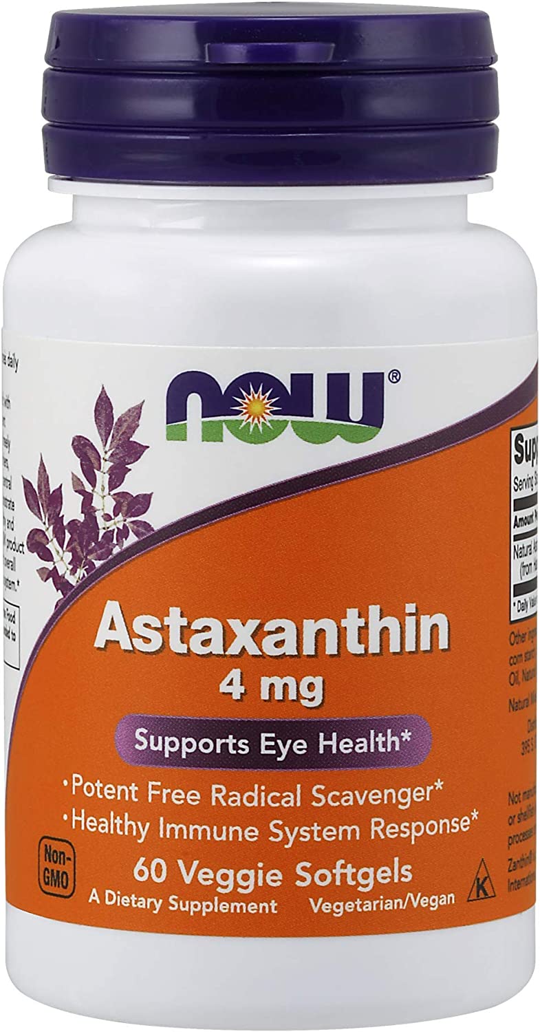 Now Foods, Astaxanthin, 4 mg, 60 Veggie Softgels