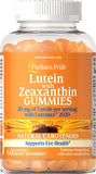 Puritan's Pride Lutein with Zeaxanthin Gummies, Supports Eye Health, 60 Count, White