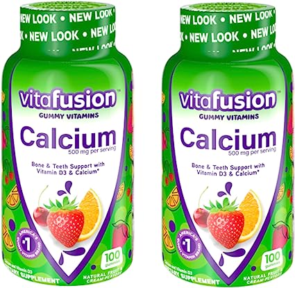 Vitafusion Calcium Adult Vitamins - 100 Gummies - 2 pack.