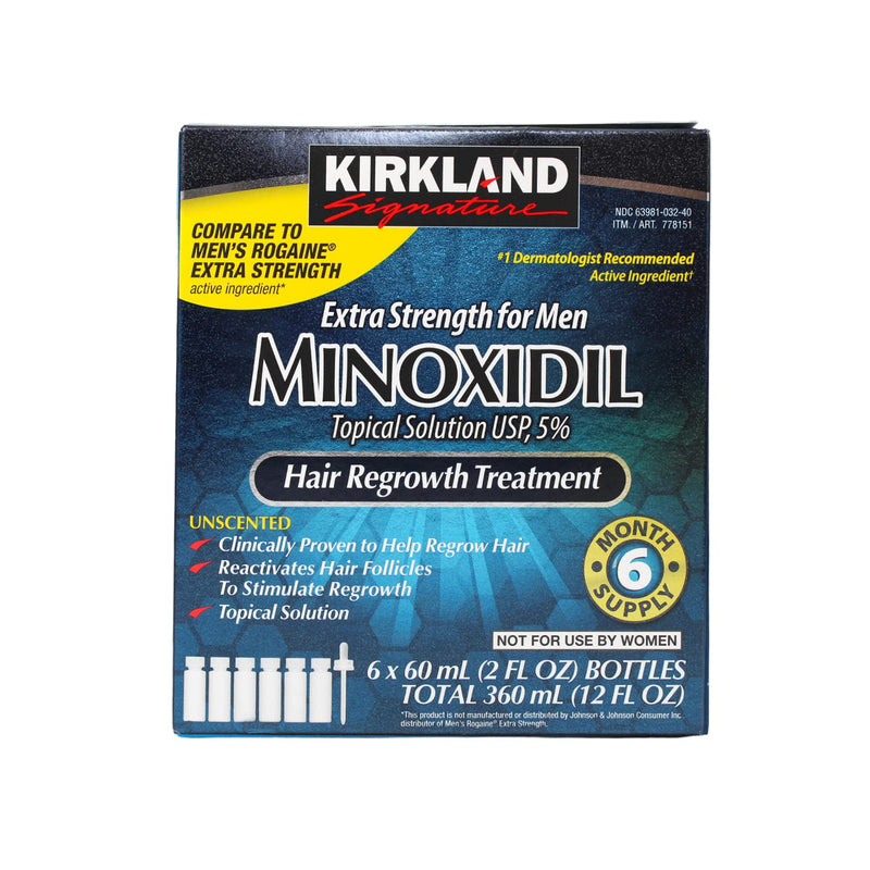 Kirkland Minoxidil 5% Extra Strength Topical Solution Regrowth for Men