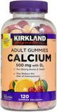 Kirkland Signature Chewable Calcium with Vitamin D3 Adult Gummies, 120 ct