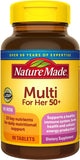 Nature Made Multivitamin For Her 50+ with No Iron, Womens Multivitamin for Daily Nutritional Support, Multivitamin for Women, 90 Tablets