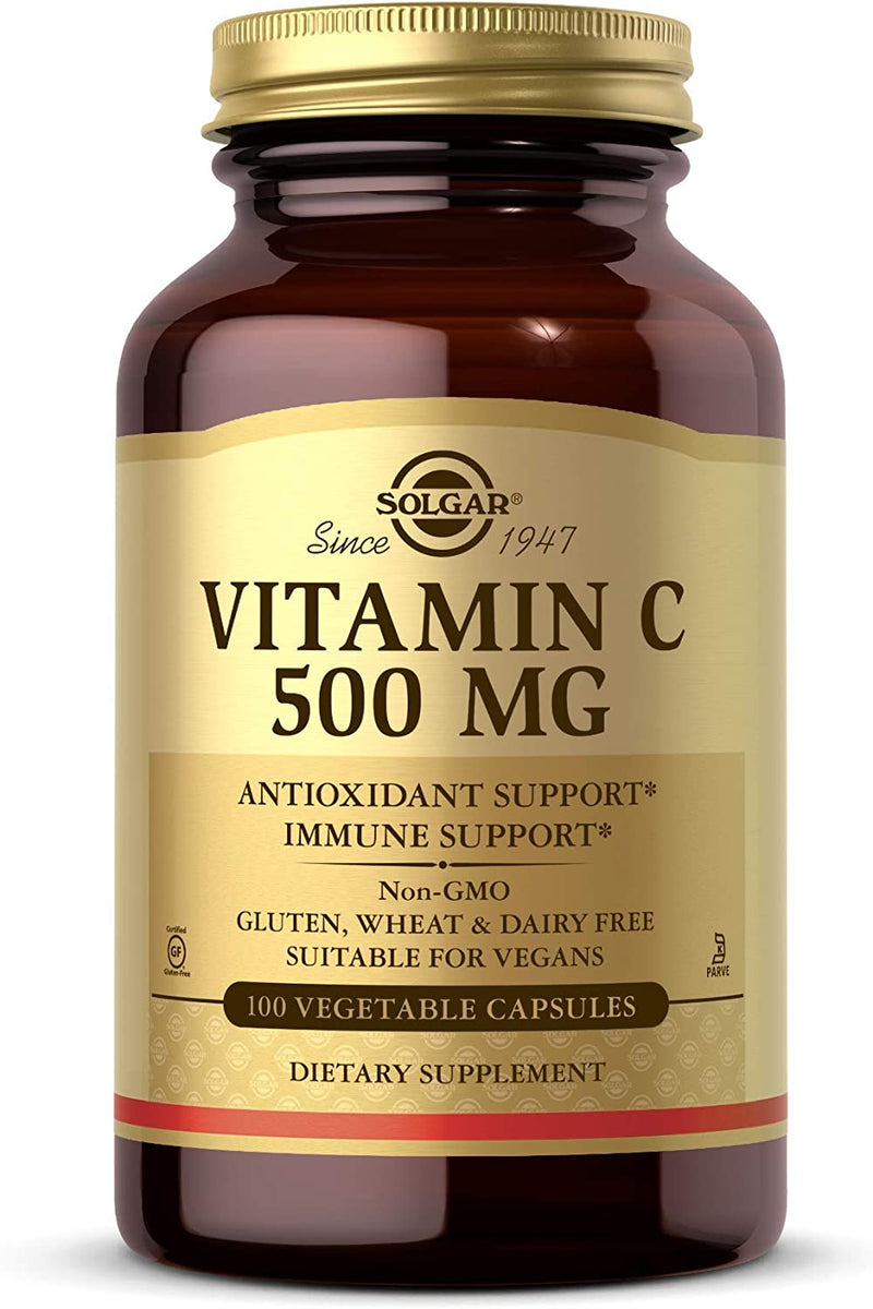 Solgar Vitamin C 500 mg, 100 Vegetable Capsules