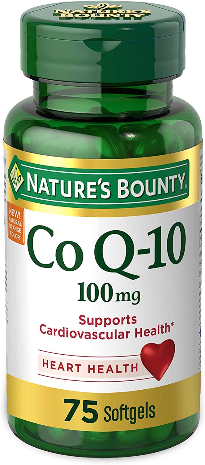 Nature's Bounty CoQ10, Supports Heart Health, Dietary Supplement, 100mg, 75 Softgels