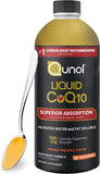 Qunol Liquid CoQ10 100mg, Superior Absorption Natural Supplement Form of Coenzyme Q10, Antioxidant for Heart Health, Orange Pineapple, 90 Servings, 30.4 Fl Oz