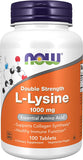 Now Foods L-Lysine 1000 mg Double Strength - 100 Tabs