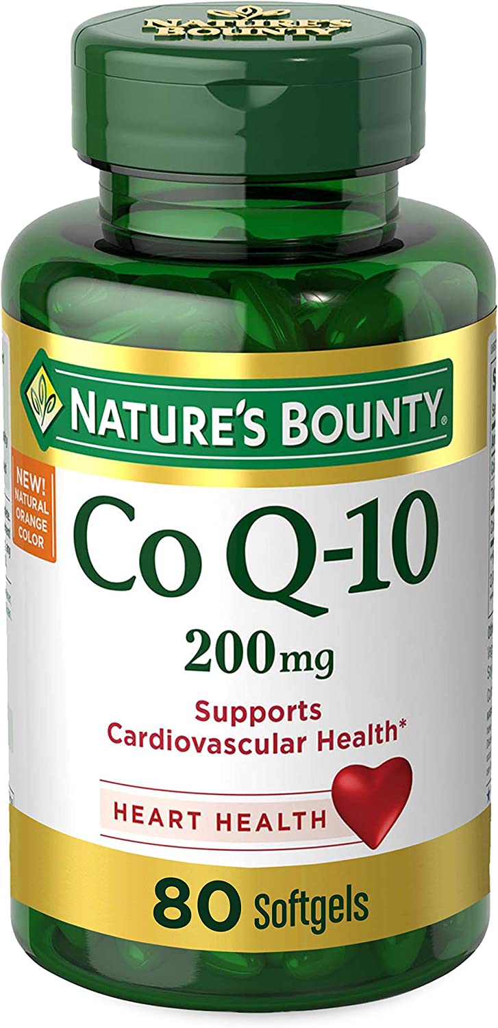 Nature's Bounty CoQ10 , Dietary Supplement, Supports Heart Health, 200mg, 80 Softgels