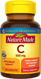 Nature Made Vitamin C 500 mg Caplets, for Immune Support, Gluten Free 100 Count