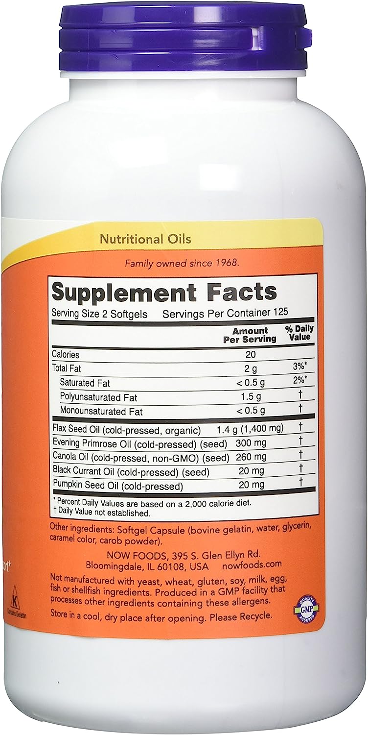 Now Foods Omega 3-6-9 1000 mg 250 Softgels