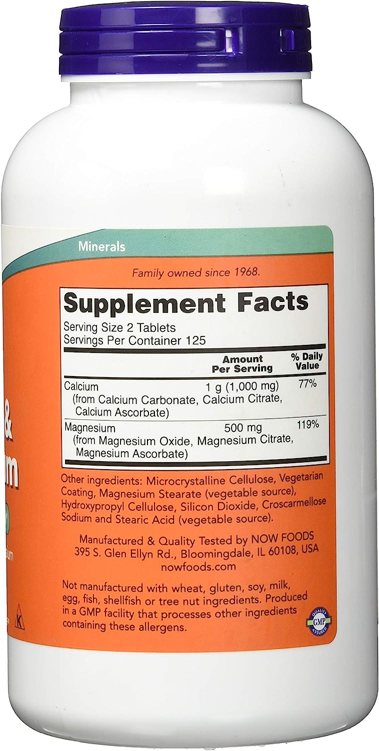 Now Foods Calcium & Magnesium - 250 Tablets