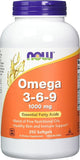Now Foods Omega 3-6-9 1000 mg 250 Softgels