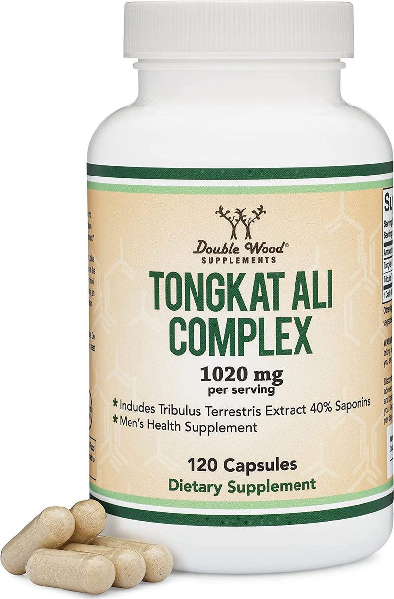 Tongkat Ali Extract 200 to 1 for Men (Longjack) Eurycoma Longifolia, 1020mg per Serving, 120 Capsules