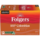 Folgers 100% Colombian Medium Roast Coffee, 72 Keurig K-Cup Pods