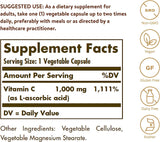 Solgar Vitamin C 1000 mg, 250 Vegetable Capsules