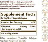 Solgar Vitamin C 500 mg, 100 Vegetable Capsules