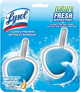 Lysol Automatic In-The-Bowl Toilet Cleaner, Cleans and Freshens Toilet Bowl, Ocean Fresh Scent, 2 Count (Pack of 1)