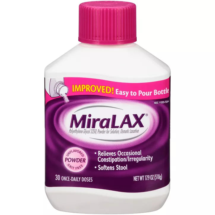 Miralax Laxative Powder for Gentle Constipation Relief