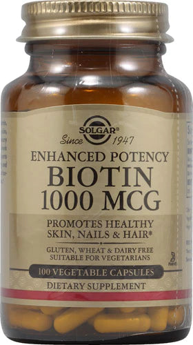Solgar Biotin 1000 mcg - 100 Vegetable Capsules