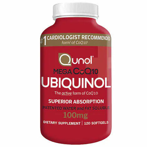 Qunol Mega CoQ10 Ubiquinol 100 mg., 120 Softgels