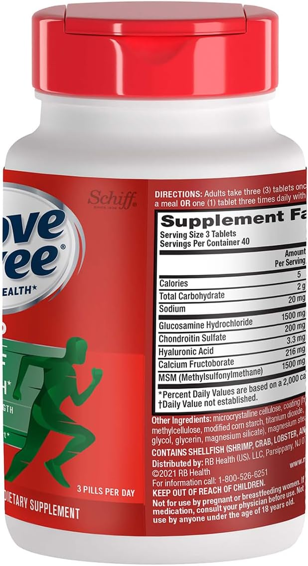 Schiff, Move Free Joint Health, Advanced Plus MSM with Glucosamine + Chondroitin (120 Coated Tablets)