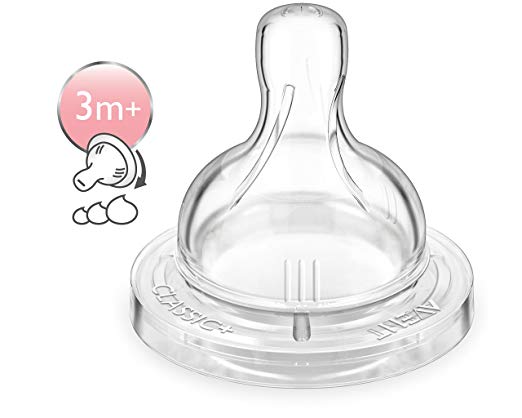 Philips AVENT 2 pack variable flow Anti-colic nipple for thicker liquids (3m+)