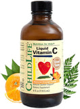 ChildLife Essentials Liquid Vitamin C - Immune Support, Vitamin C Liquid, All-Natural, Gluten-Free, Allergen Free, Non-GMO, High in Antioxidants - Orange Flavor, 4 Ounce Bottle