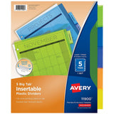 Avery Big Insertable Plastic Dividers 5 ea (1 Pack)