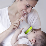 Comotomo Natural Feel Baby Bottle, Green, 5 Ounce