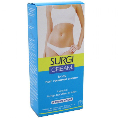 SURGI-CREAM Body Hair Removal Cream, Fresh Scent 2 oz (1 Pack)