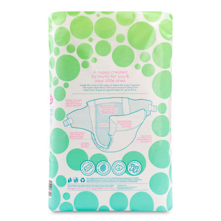Mum & You Nappychat Eco-Diapers -Size 4,Pack of 2 (58 Count ea) Hypoallergenic, Dermatologically-Tested, and Free-from Lotion, Perfume & Latex  (1 Pack)