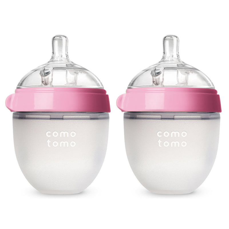 Comotomo Natural Feel Baby Bottle (Double Pack) 150ml Pink