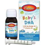 Carlson Labs Norwegian Baby's DHA 1,100 mg Omega-3s with Vitamin D3 2 oz (1 Pack)