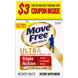 Move Free Ultra Triple Action Joint Health Supplement with Type II Collagen, Boron and HA 15 ea (1 Pack)