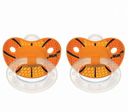 NUK Sports Orthodontic Pacifier, Sports May Vary, Size 2 2 ea (1 Pack)