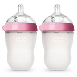 Comotomo Natural Feel Baby Bottle (Double Pack) 250ml Pink