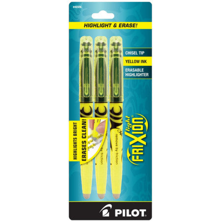Pilot  Light Frixion Erasable Highlighters, Yellow Ink 3 ea (1 Pack)
