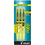 Pilot  Light Frixion Erasable Highlighters, Yellow Ink 3 ea (1 Pack)