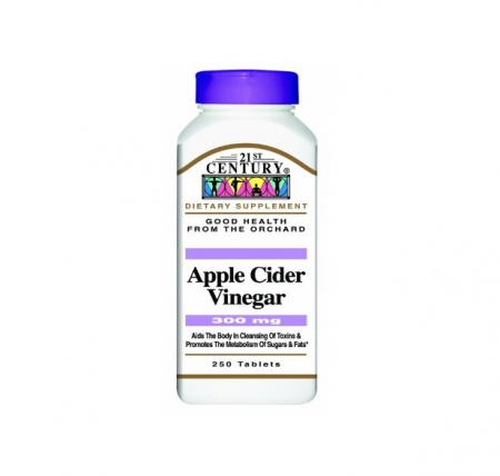 21st Century Apple Cider Vinegar, 300mg, 250 ea (1 Pack)
