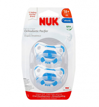NUK Orthodontic Pacifier 18+ Months, Assorted Color May Vary 1 ea (1 Pack)