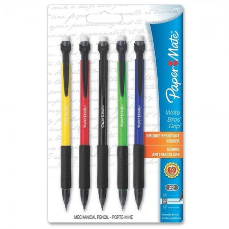 Paper Mate Write Bros. Grip Mechanical Pencil, 0.7mm 5 ea (1 Pack)