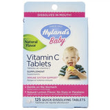 Hyland's Baby Vitamin C Quick Dissolving Tablets, Natural Lemon 125 ea (1 Pack)