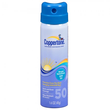 Coppertone Continuous Sunscreen Spray SPF 50 1.60 oz (1 Pack)