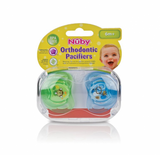 Nuby Prism Orthodontic Pacifiers, 0-6 Months 2 ea (1 Pack)