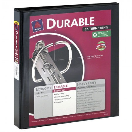 Avery EZ-Turn Ring 1" Durable Binder, Colors May Vary 1 ea (1 Pack)