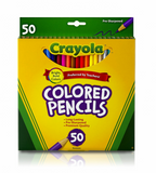 Crayola Colored Pencils, Assorted Colors 50 ea (1 Pack)