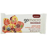 GoMacro Organic MacroBar, 2.3 oz Bars, Protein Purity Sunflower Butter & Chocolate 12 ea (1 Pack)