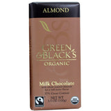 Green & Black's Organic Almond Milk Chocolate Bar, 3.5 oz ea, 37% Cacao 10 ea (1 Pack)