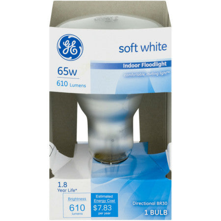 GE Indoor 65 Watt Floodlight Bulb, Soft White 1 ea (1 Pack)
